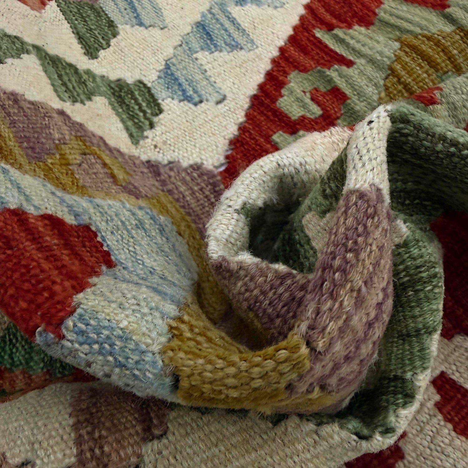 Handmade Multi Kilim Geometric 2x4 ft