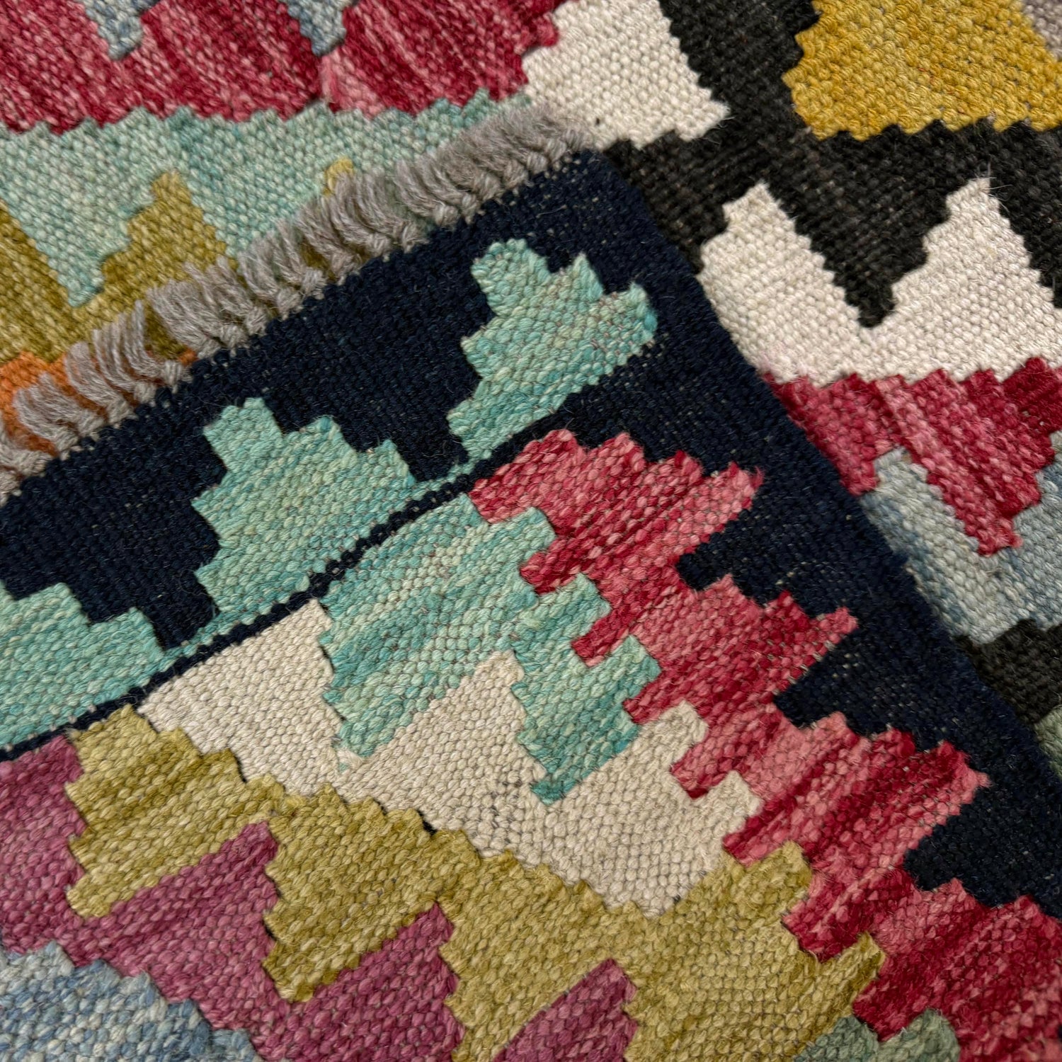 Handmade Multi Kilim Geometric 2x4 ft