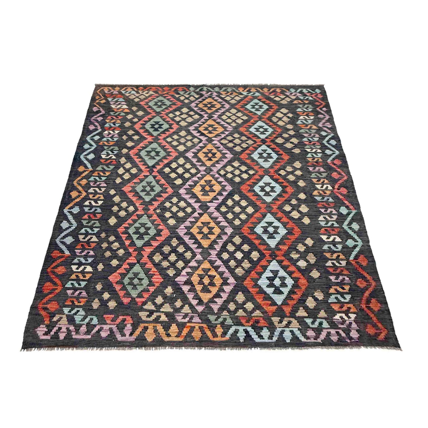 Handmade Multi Kilim Geometric 5x8 ft