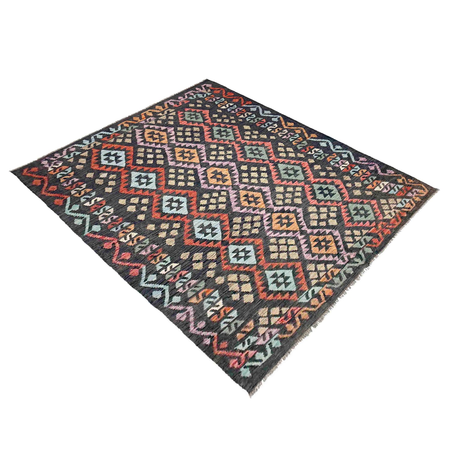 Handmade Multi Kilim Geometric 5x8 ft