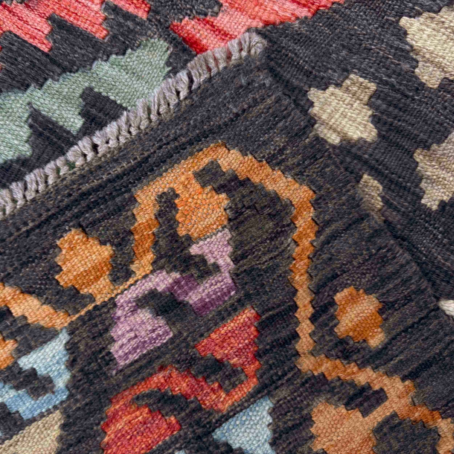 Handmade Multi Kilim Geometric 5x8 ft