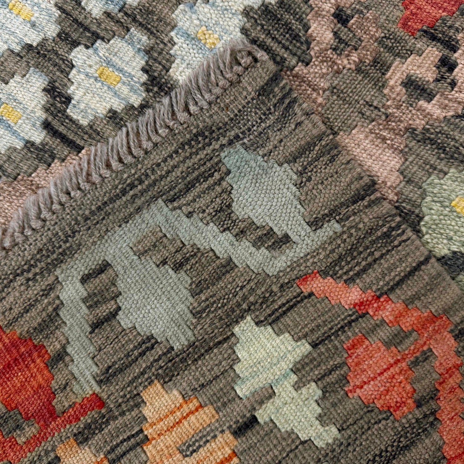 Handmade Multi Kilim Geometric 4x7 ft