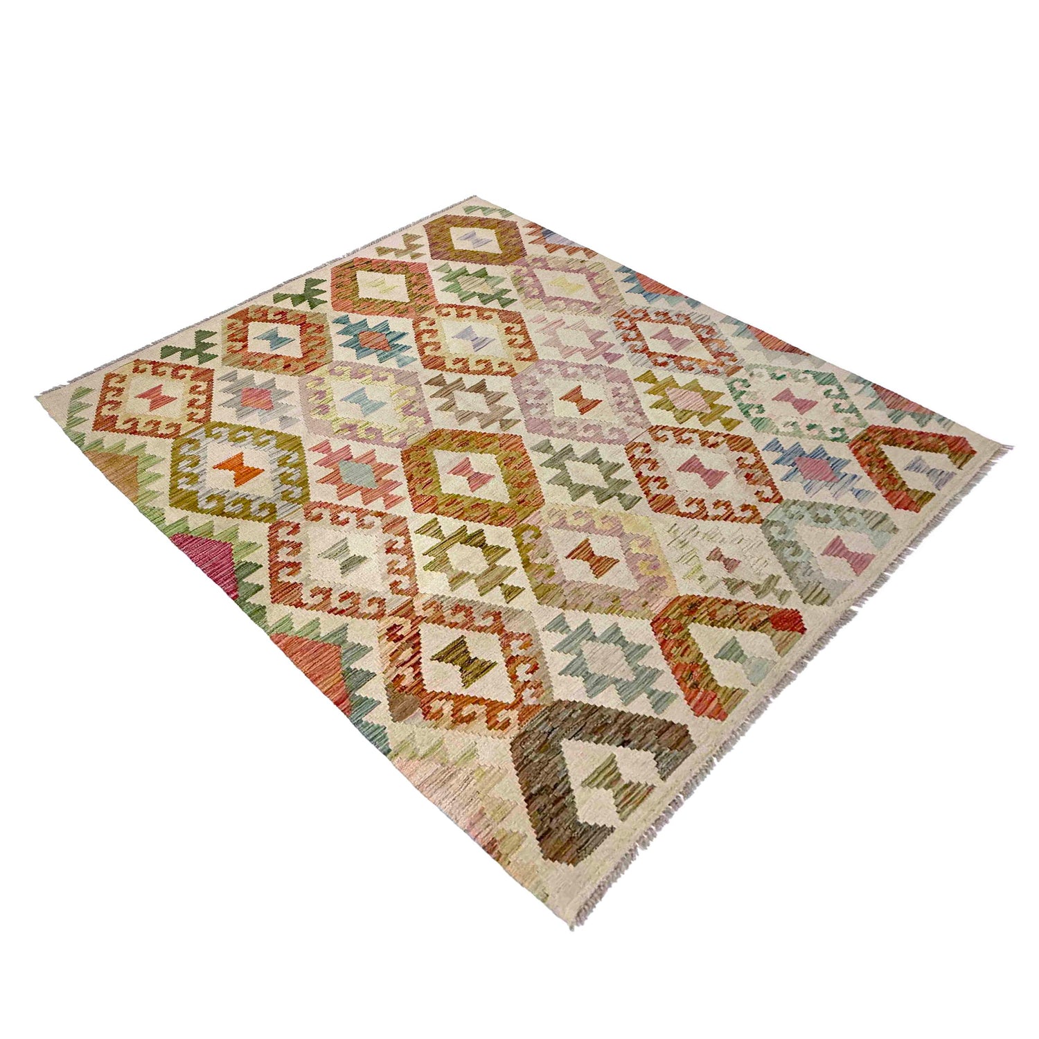 Handmade Multi Kilim Geometric 4x7 ft