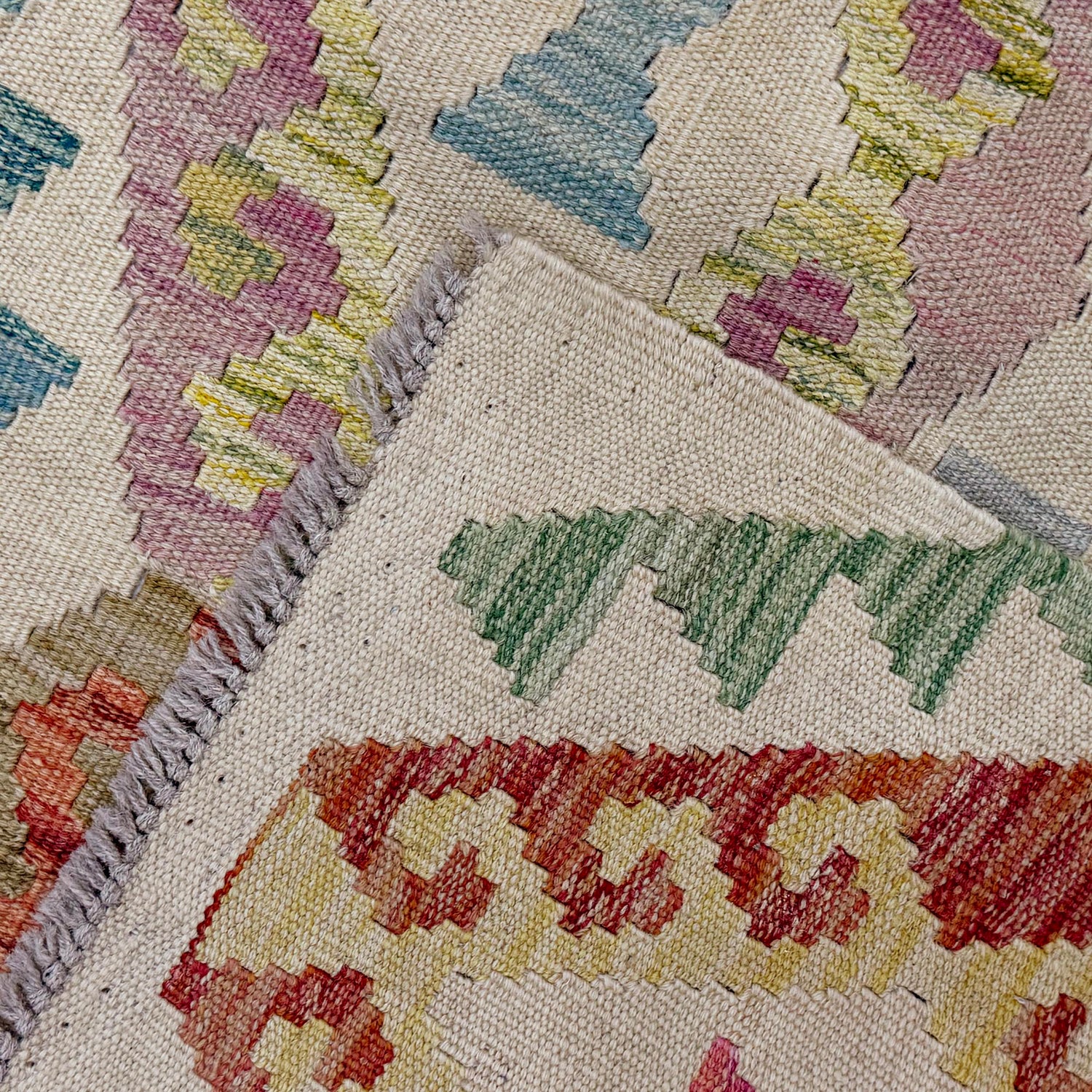 Handmade Multi Kilim Geometric 4x7 ft