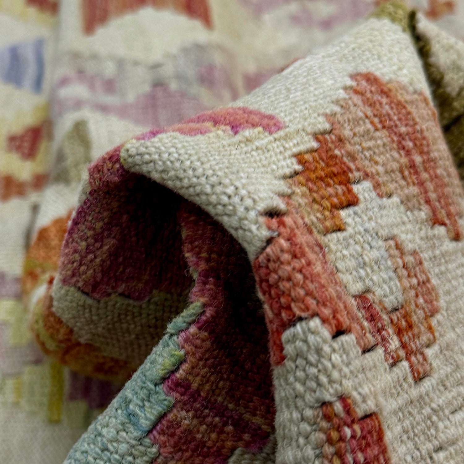 Handmade Multi Kilim Geometric 4x7 ft