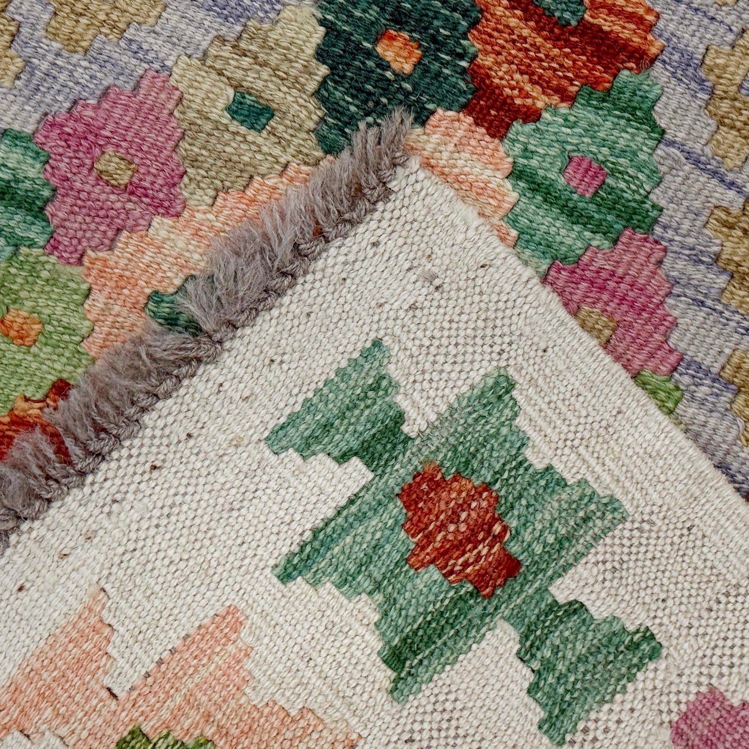 Handmade Multi Kilim Geometric 2x4 ft