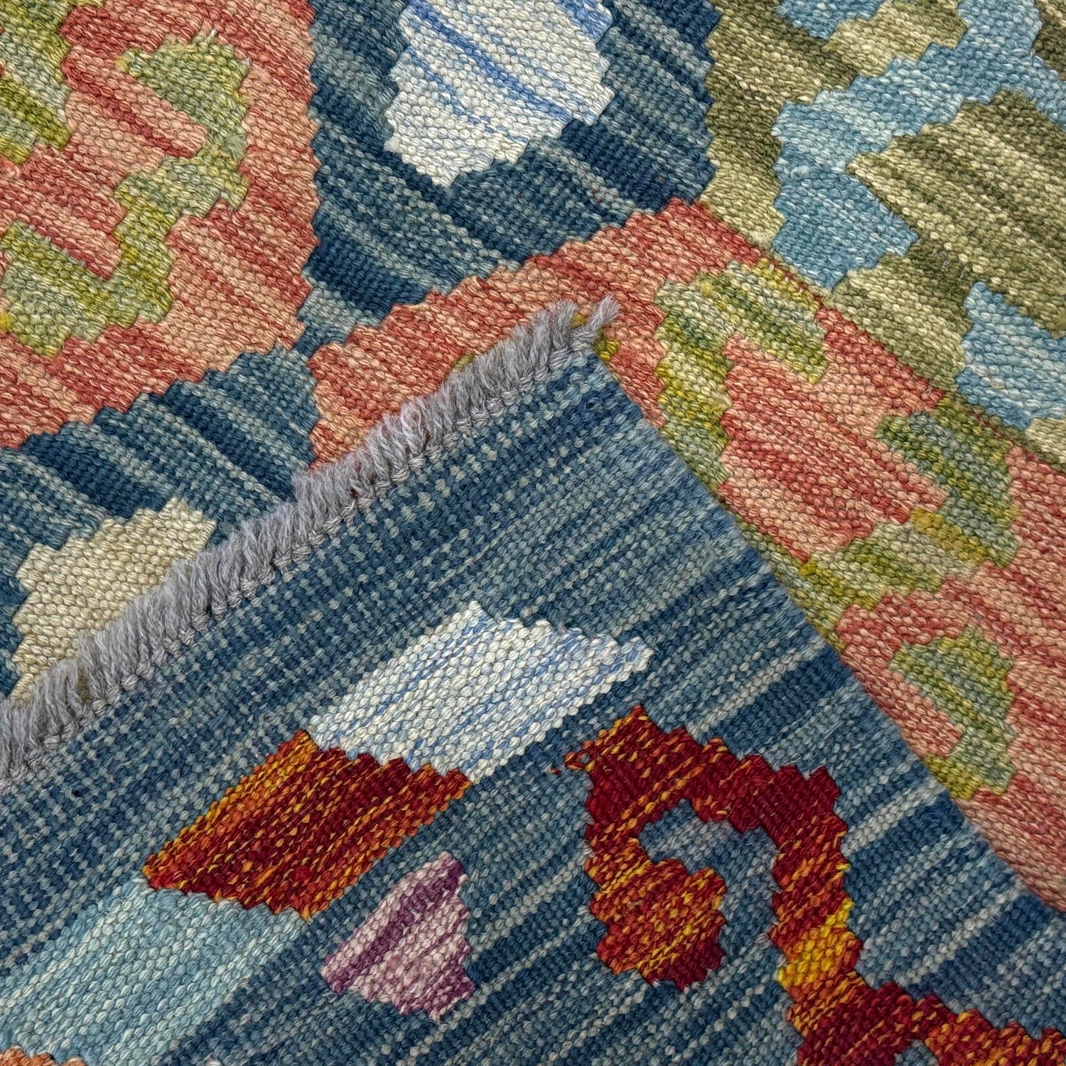 Handmade Multi Kilim Geometric 2x4 ft