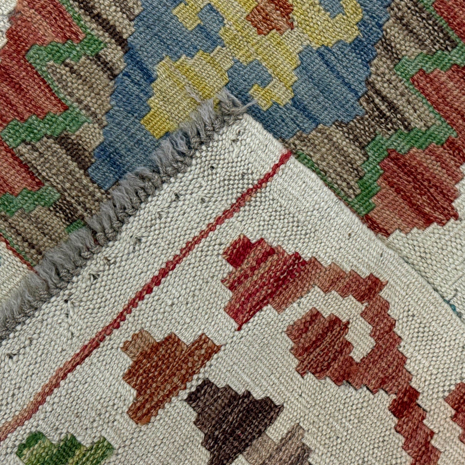 Handmade Multi Kilim Geometric 2x4 ft