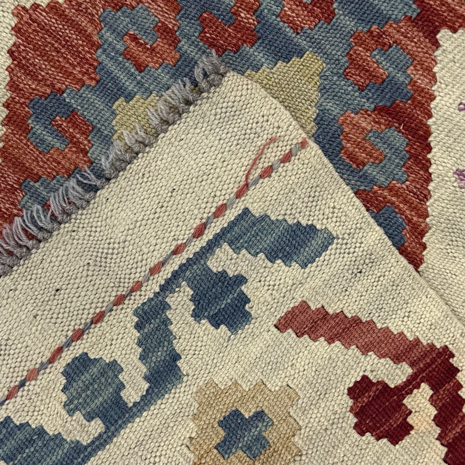 Handmade Multi Kilim Geometric 2x4 ft