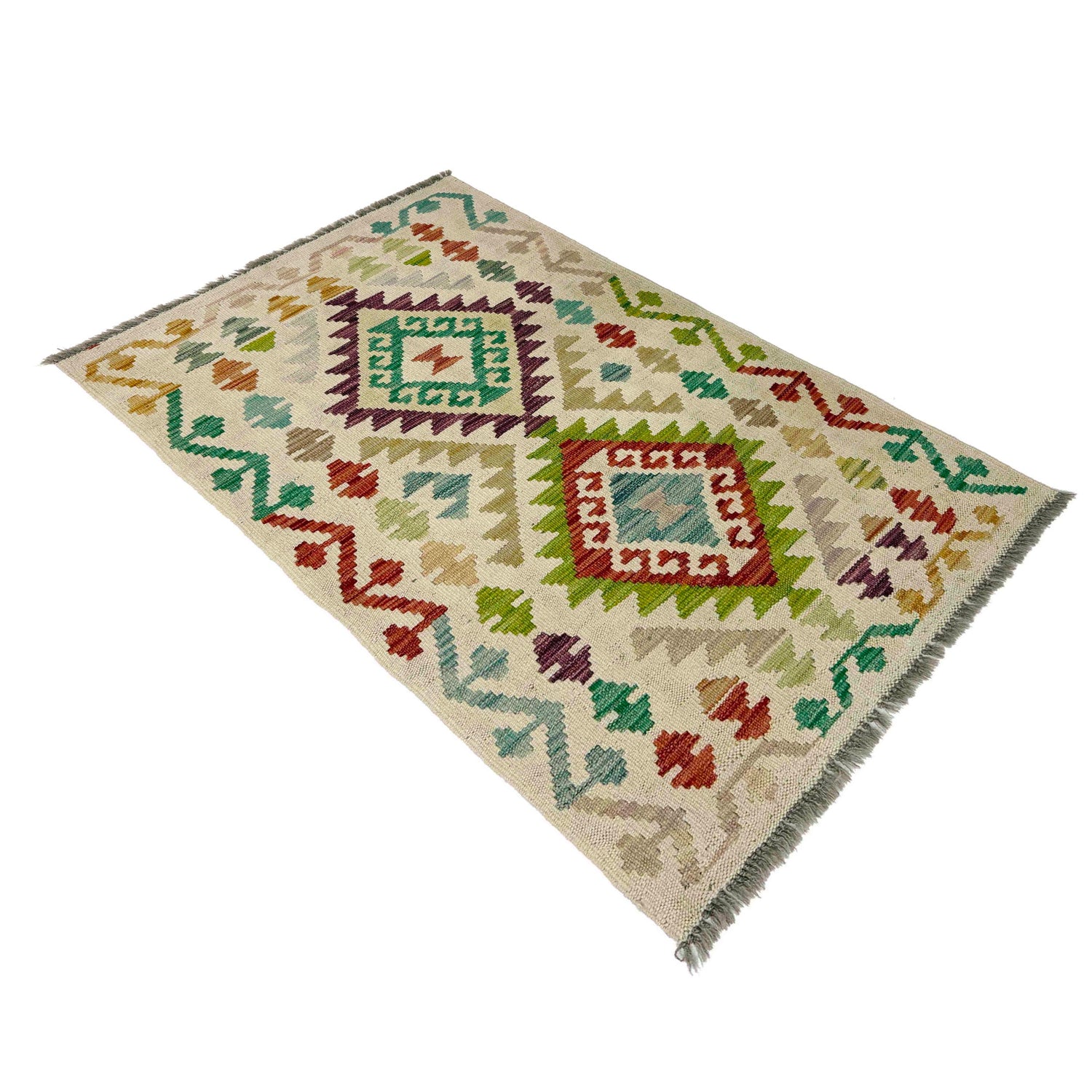 Handmade Multi Kilim Geometric 2x4 ft