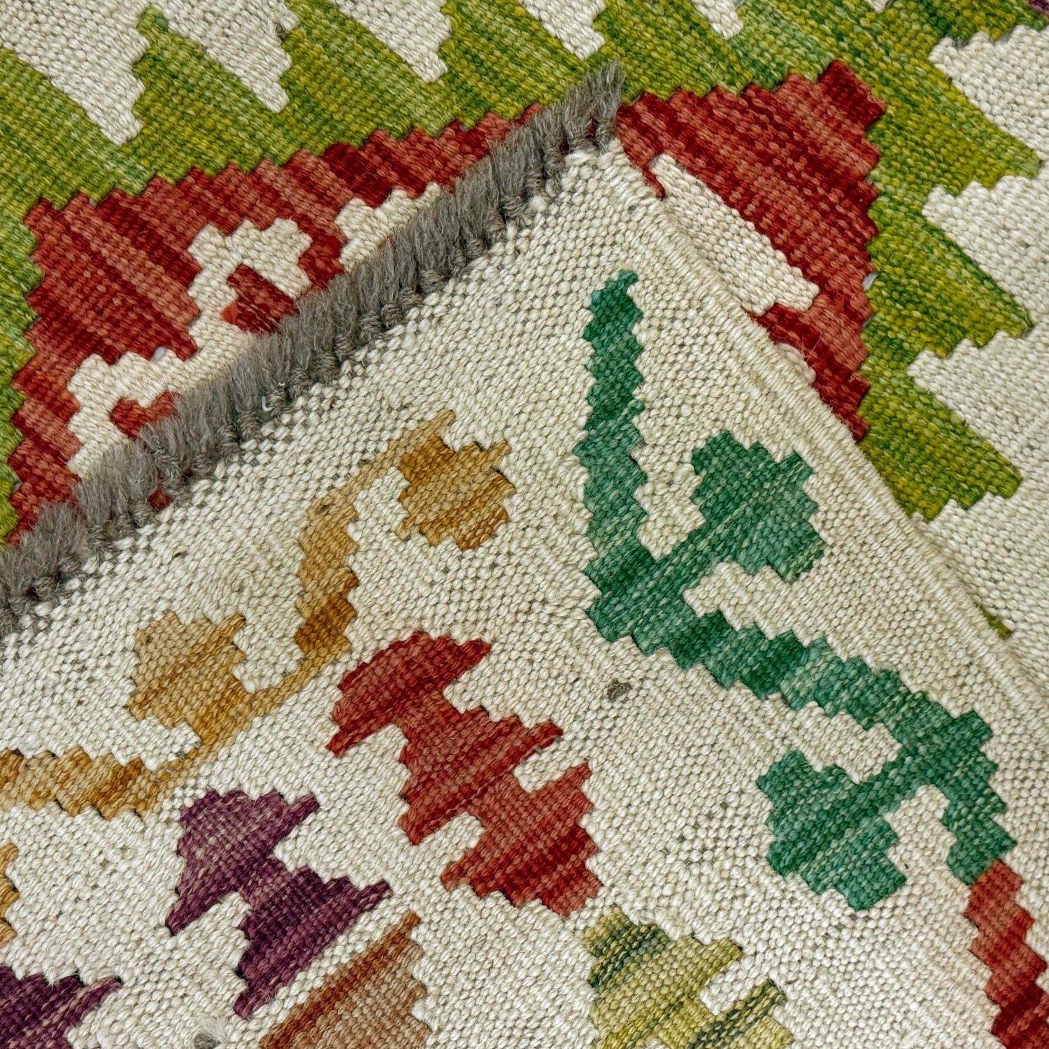 Handmade Multi Kilim Geometric 2x4 ft