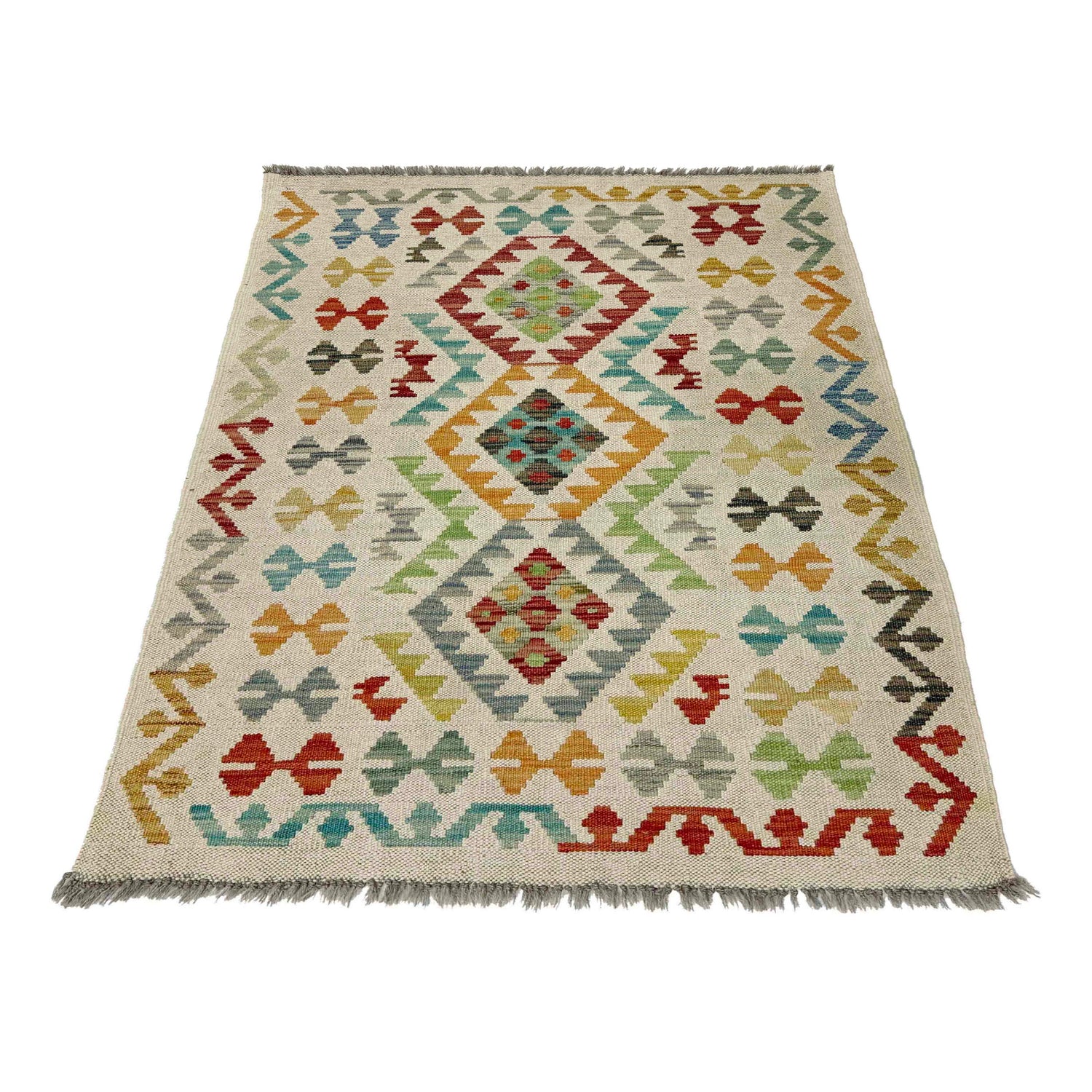 Handmade Multi Kilim Geometric 2x4 ft