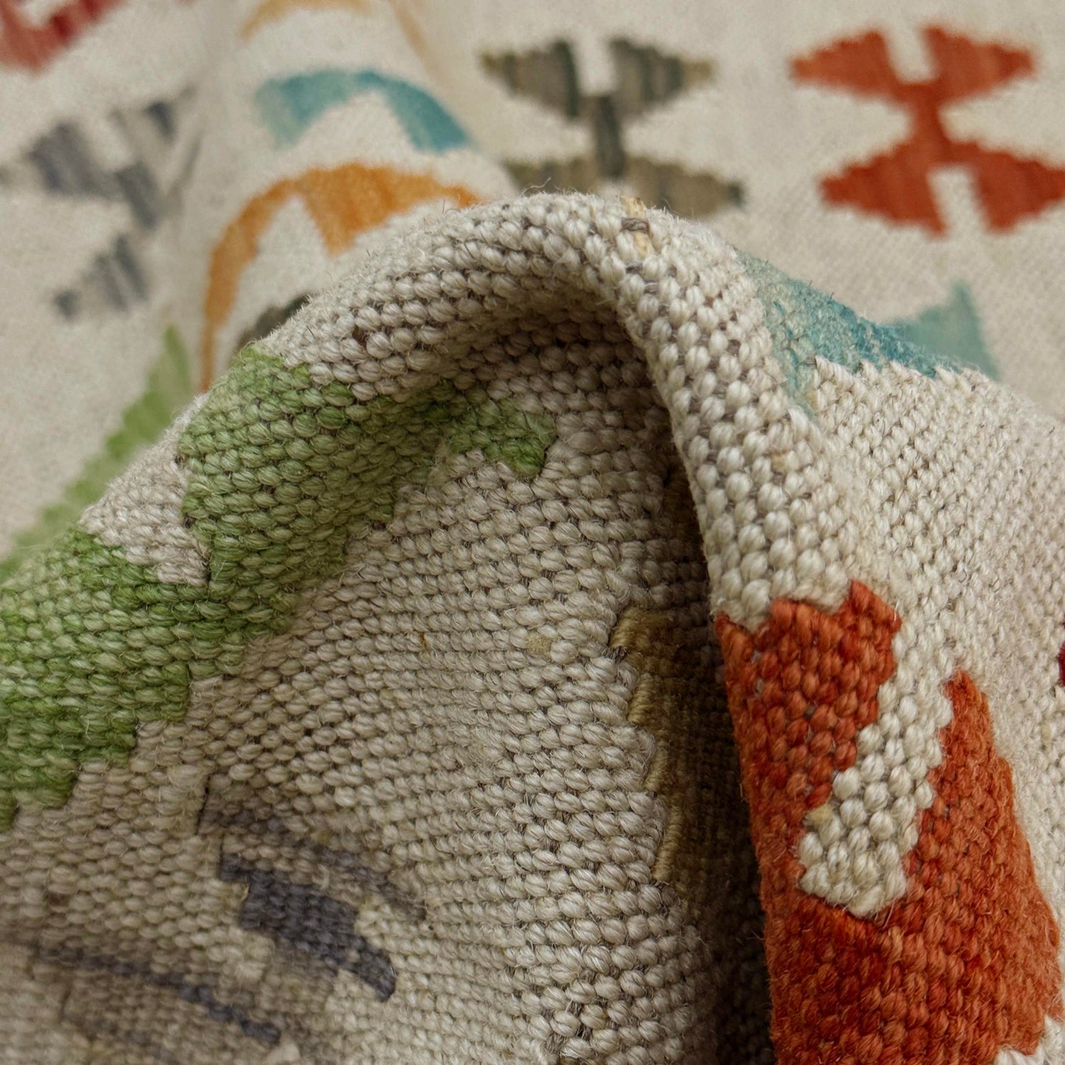 Handmade Multi Kilim Geometric 2x4 ft