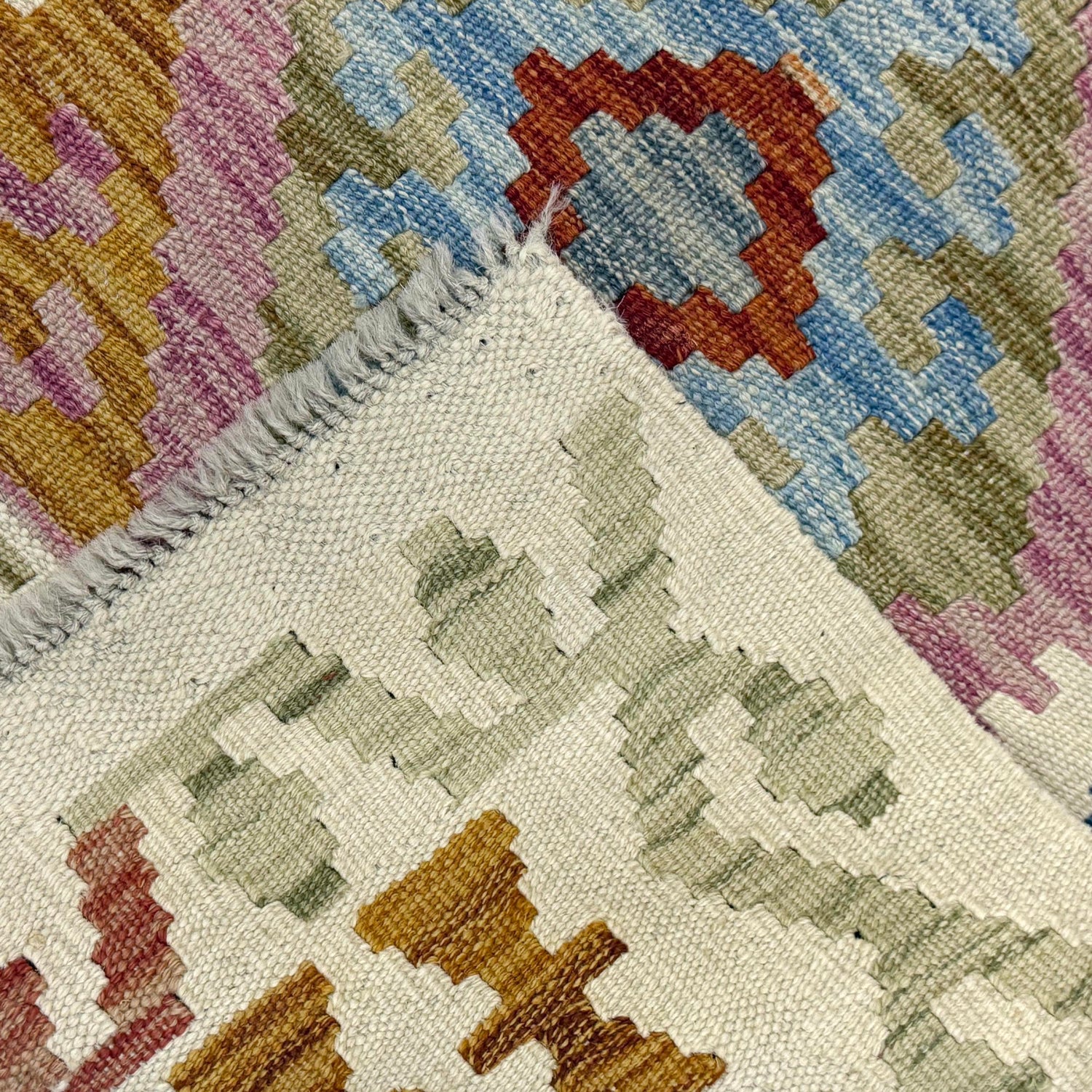 Handmade Multi Kilim Geometric 2x4 ft
