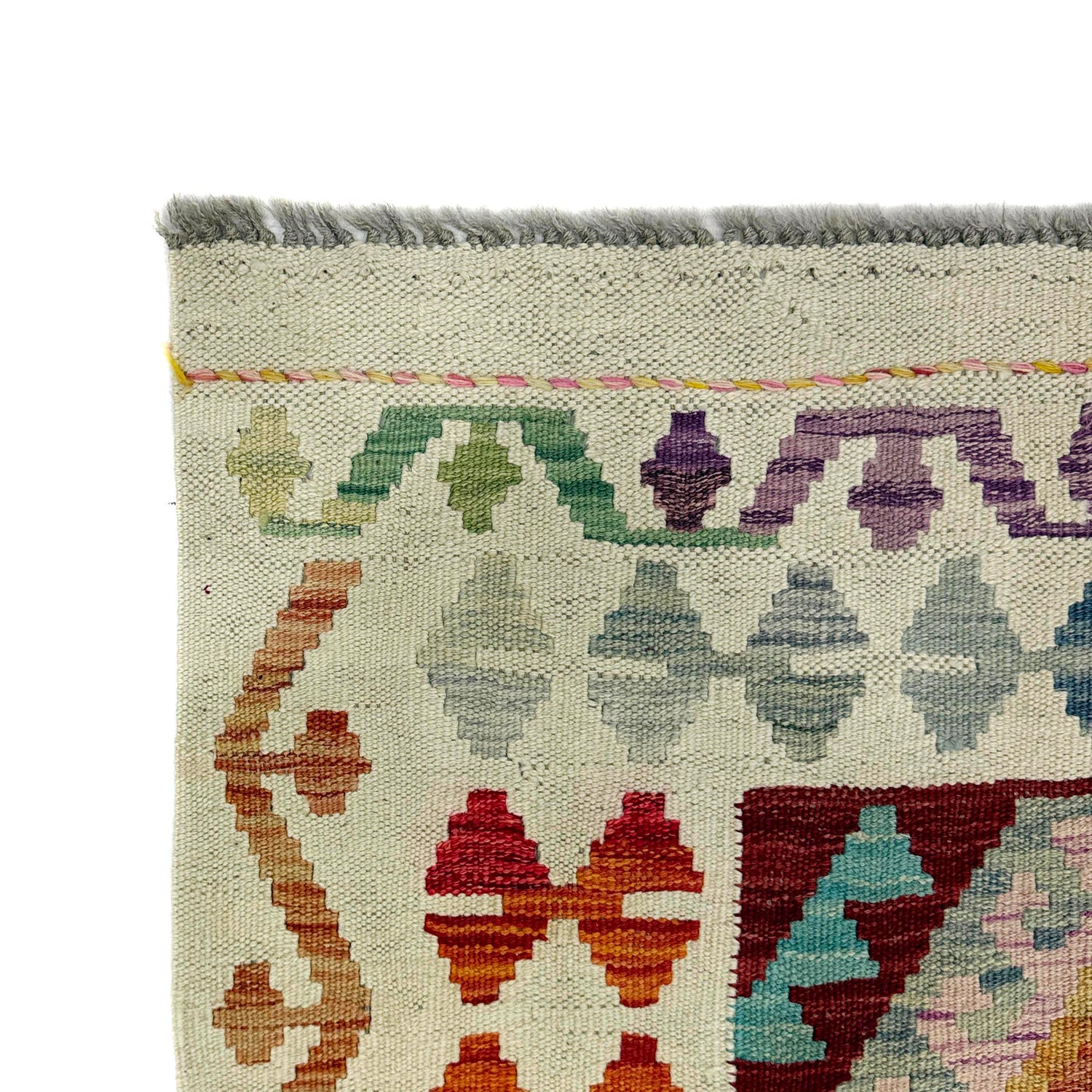 Handmade Multi Kilim Geometric 2x4 ft