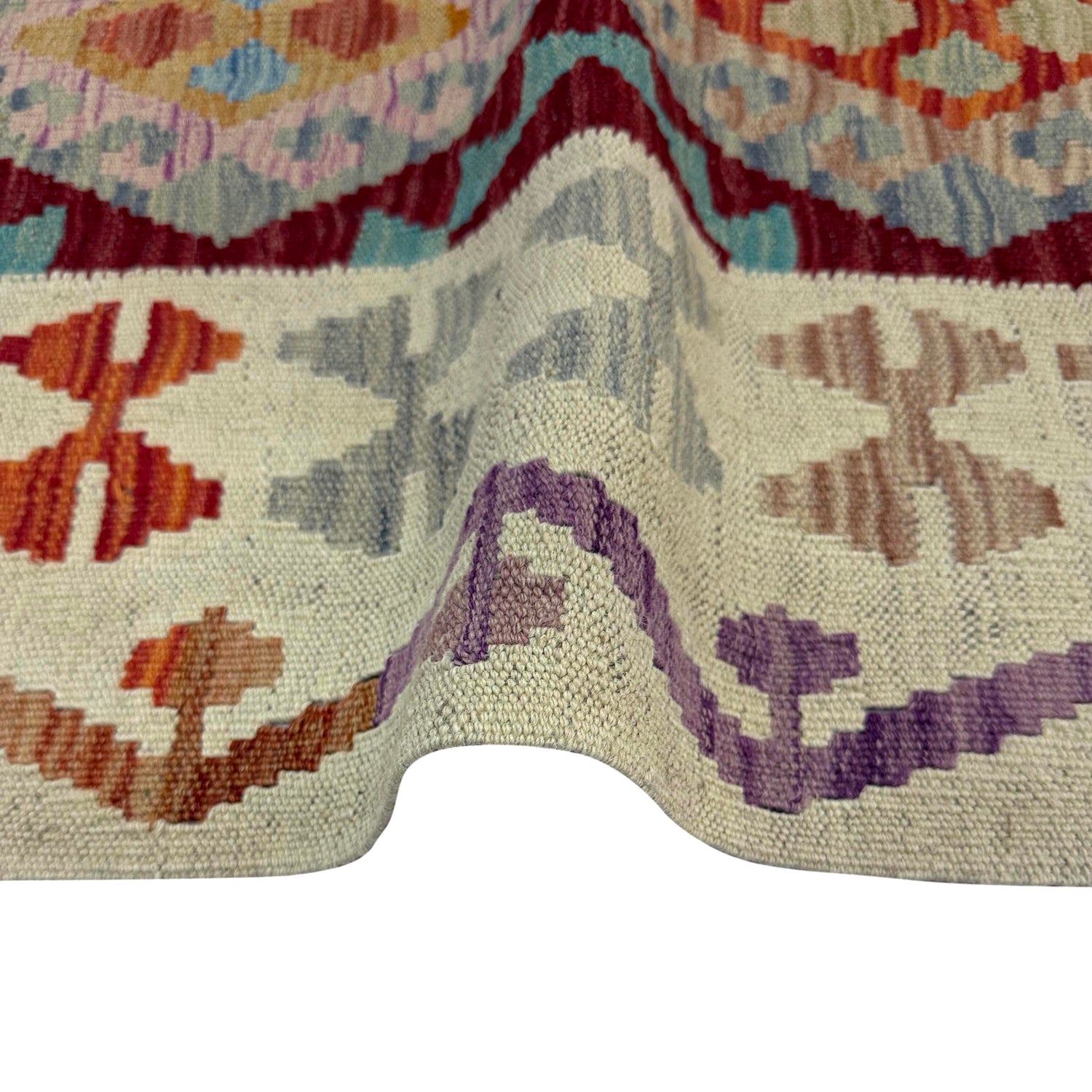 Handmade Multi Kilim Geometric 2x4 ft