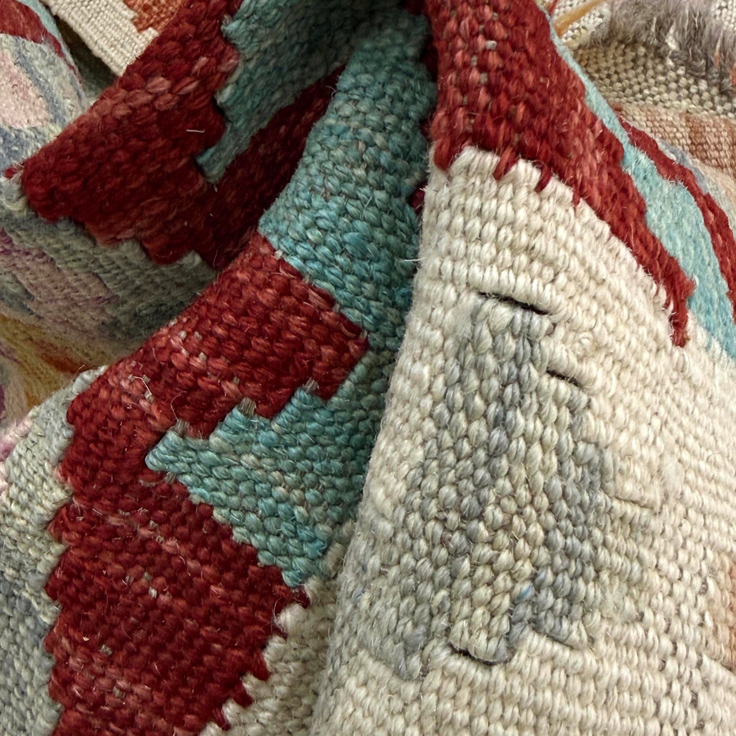 Handmade Multi Kilim Geometric 2x4 ft