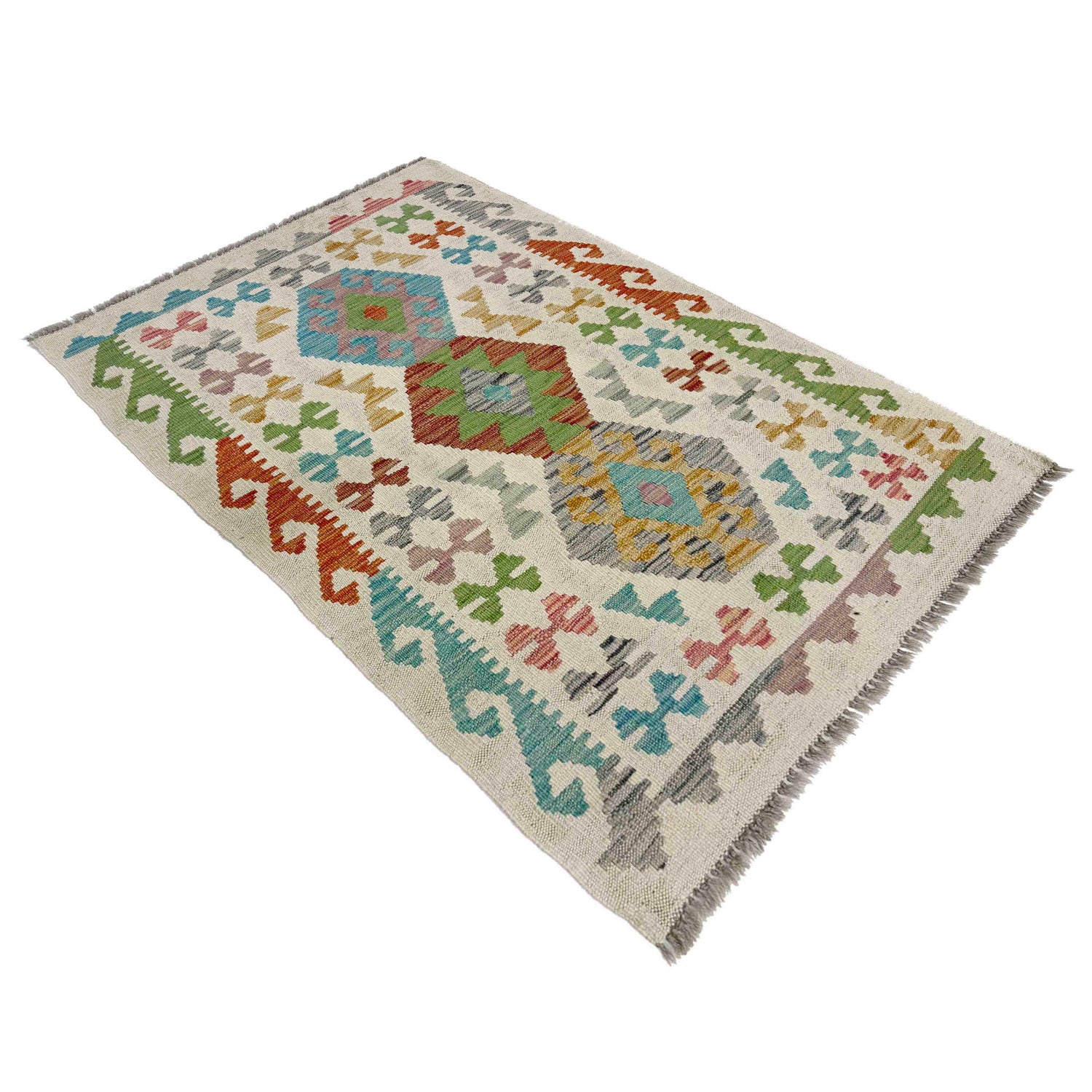 Handmade Multi Kilim Geometric 2x4 ft