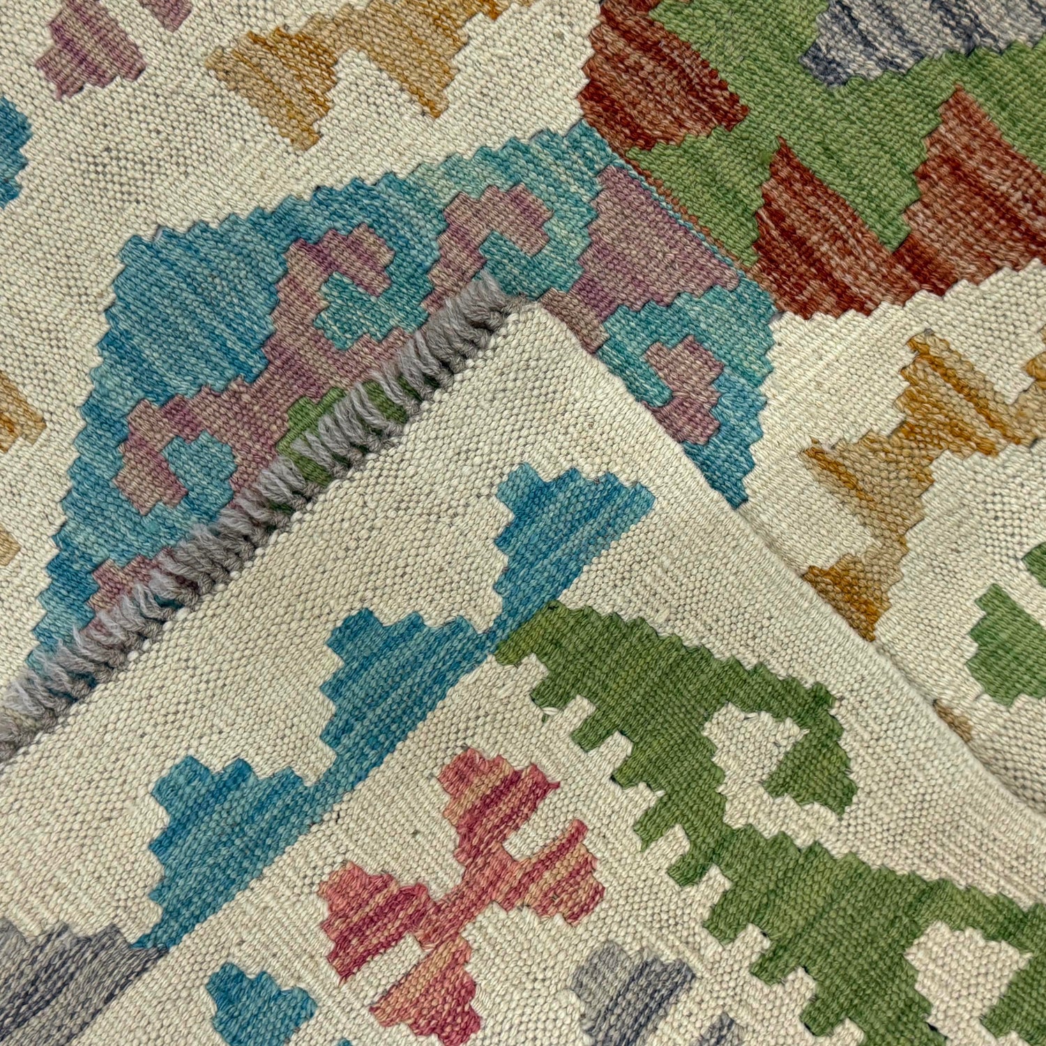 Handmade Multi Kilim Geometric 2x4 ft