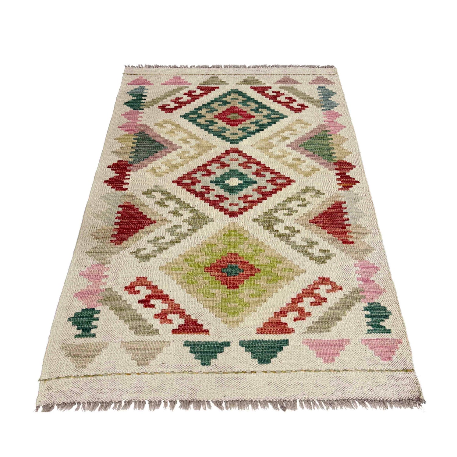 Handmade Multi Kilim Geometric 2x4 ft