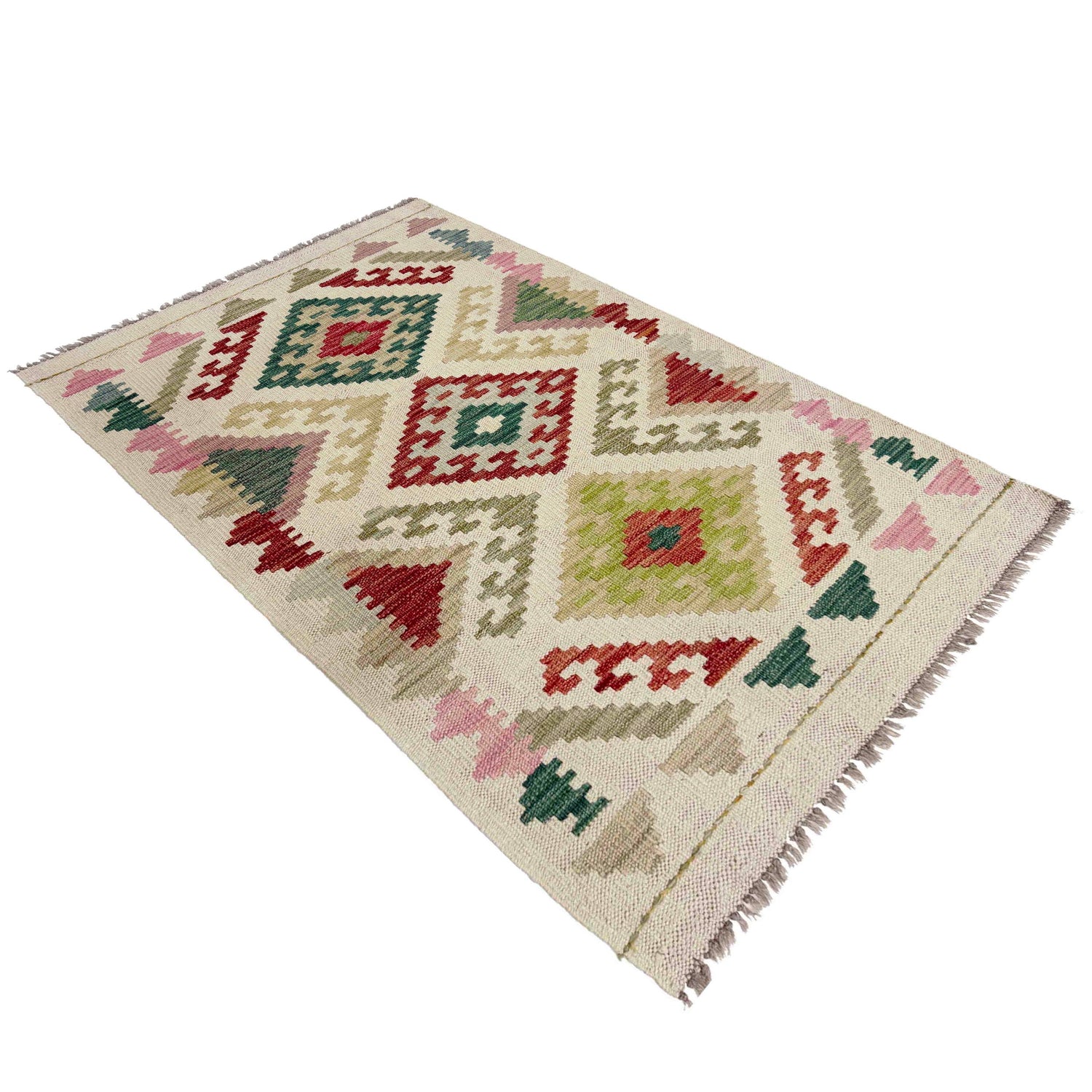 Handmade Multi Kilim Geometric 2x4 ft