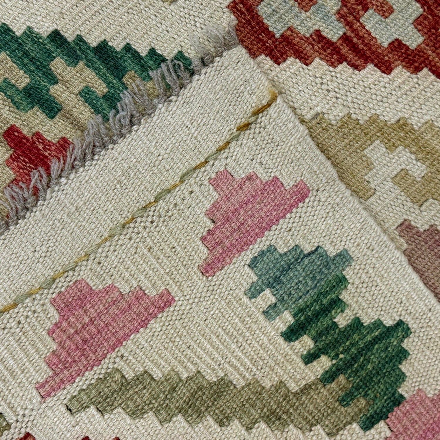 Handmade Multi Kilim Geometric 2x4 ft