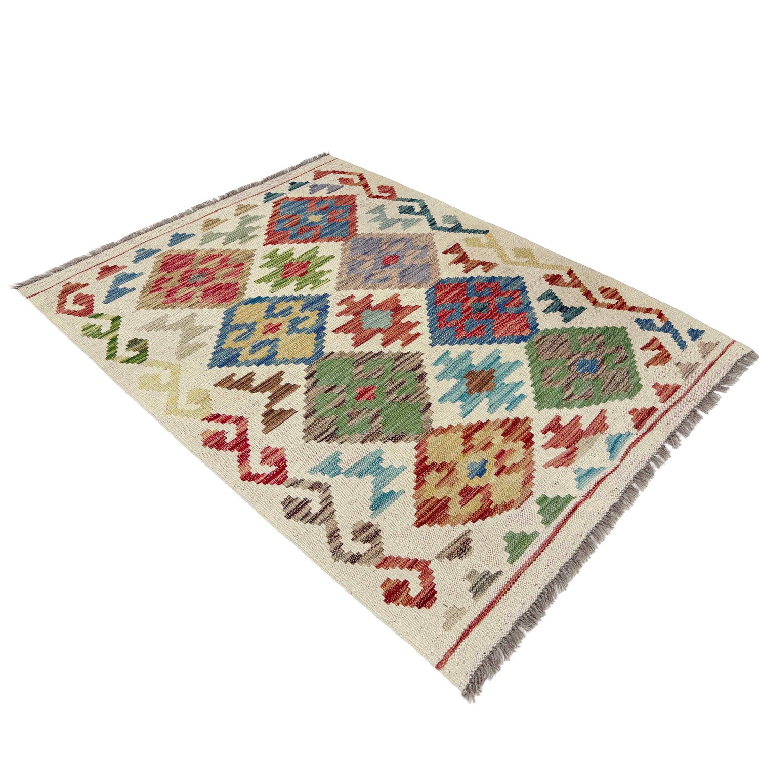 Handmade Multi Kilim Geometric 2x4 ft