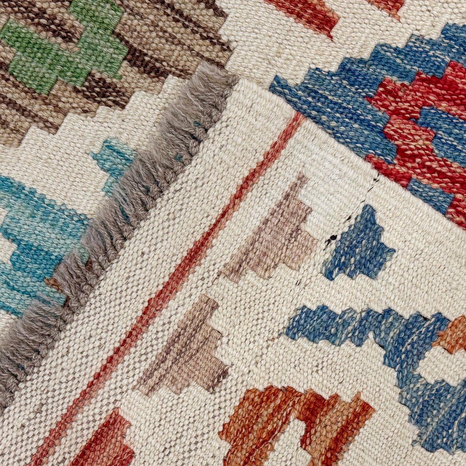 Handmade Multi Kilim Geometric 2x4 ft