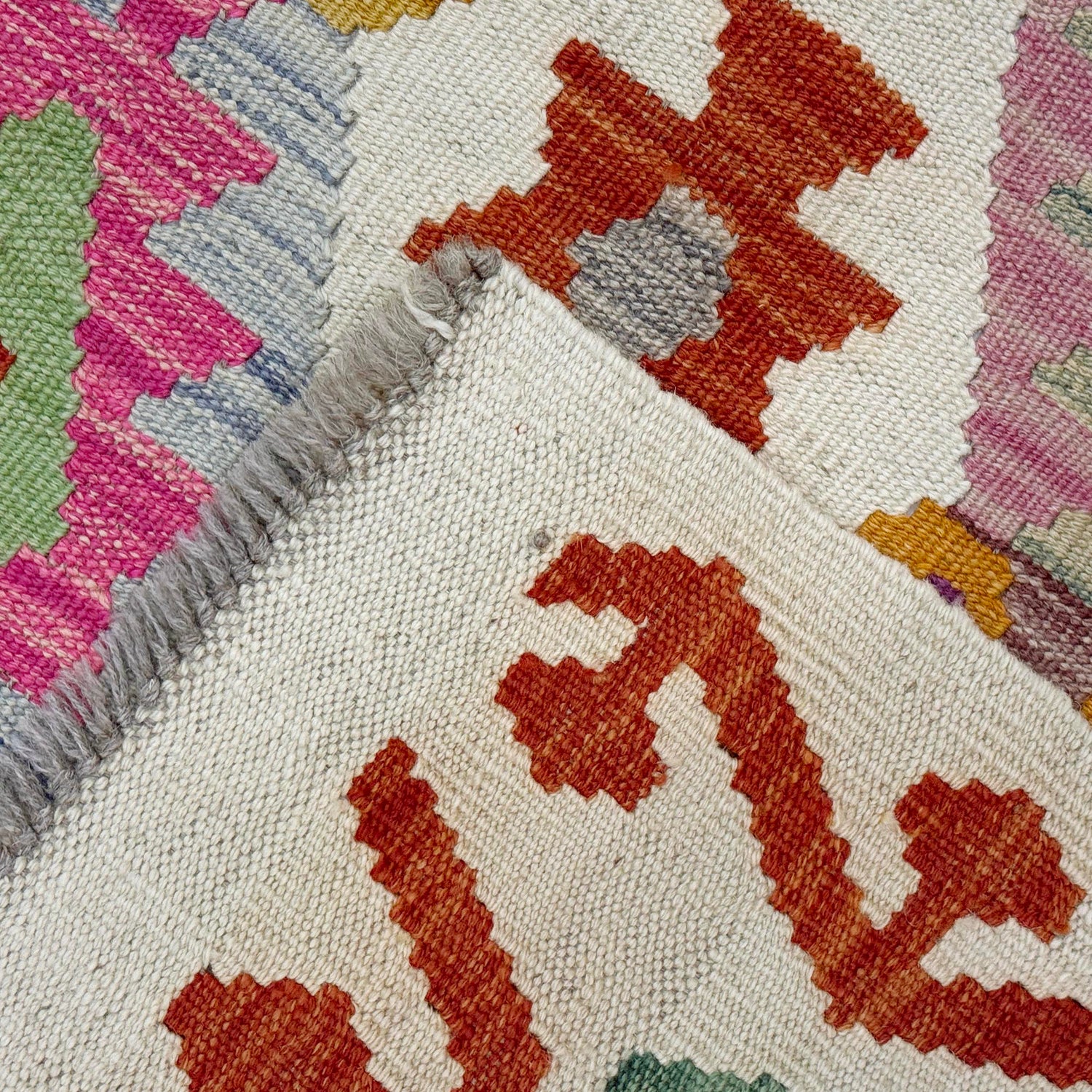 Handmade Multi Kilim Geometric 2x4 ft