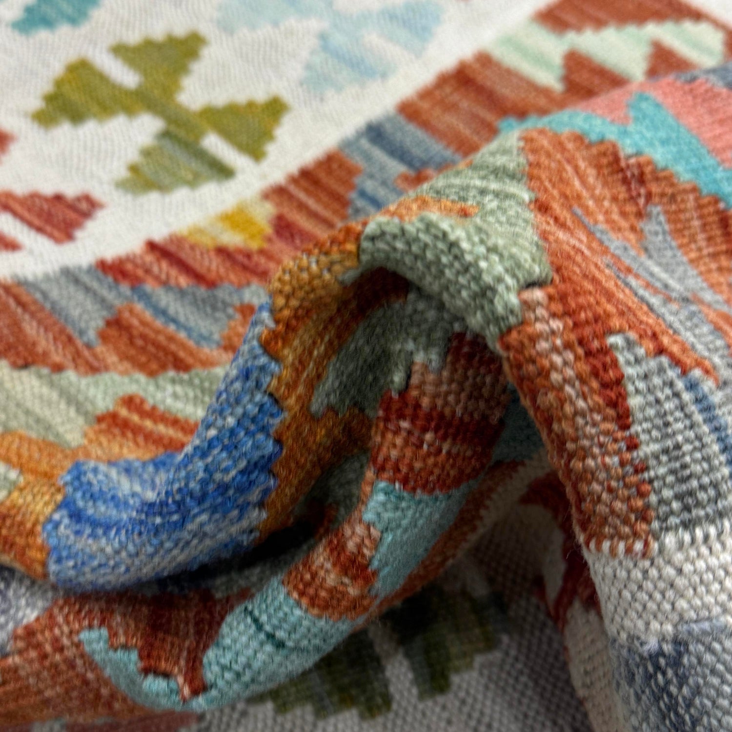 Handmade Multi Kilim Geometric 2x4 ft