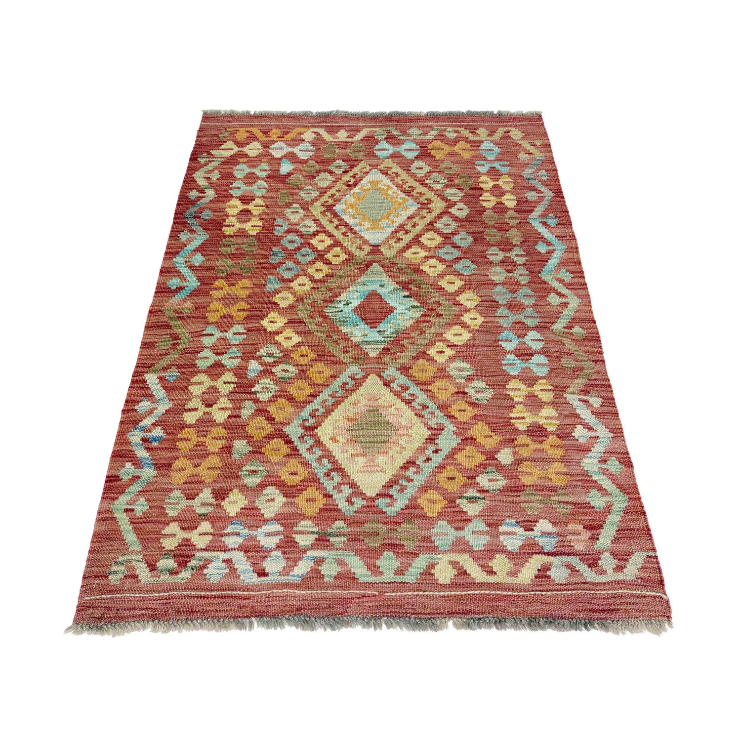 Handmade Multi Kilim Geometric 2x4 ft