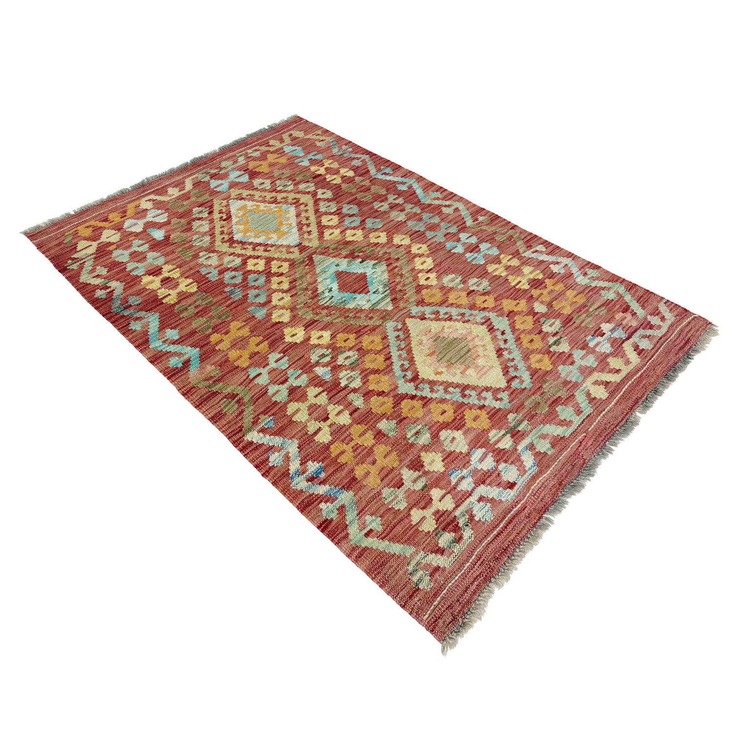 Handmade Multi Kilim Geometric 2x4 ft