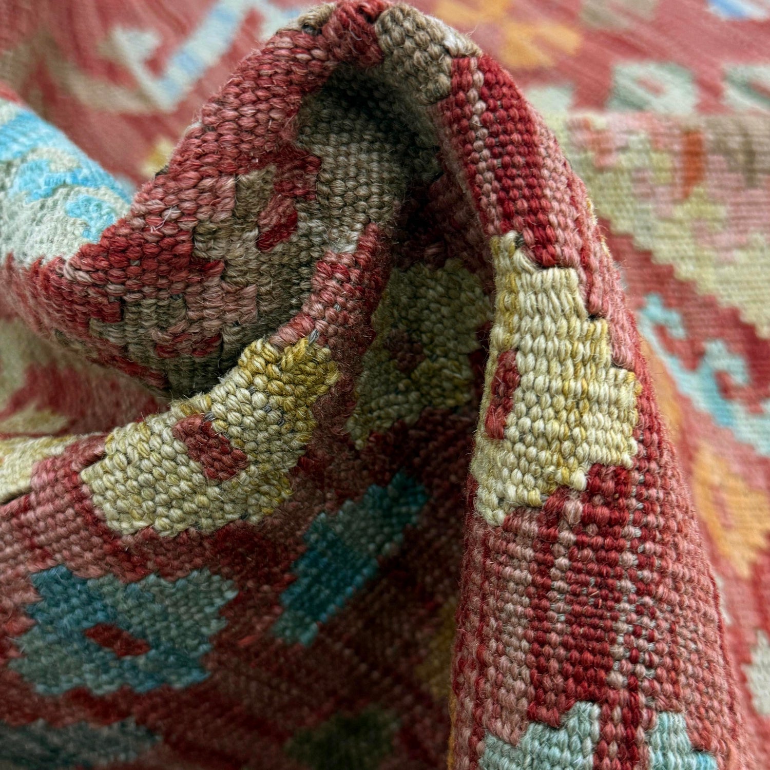 Handmade Multi Kilim Geometric 2x4 ft