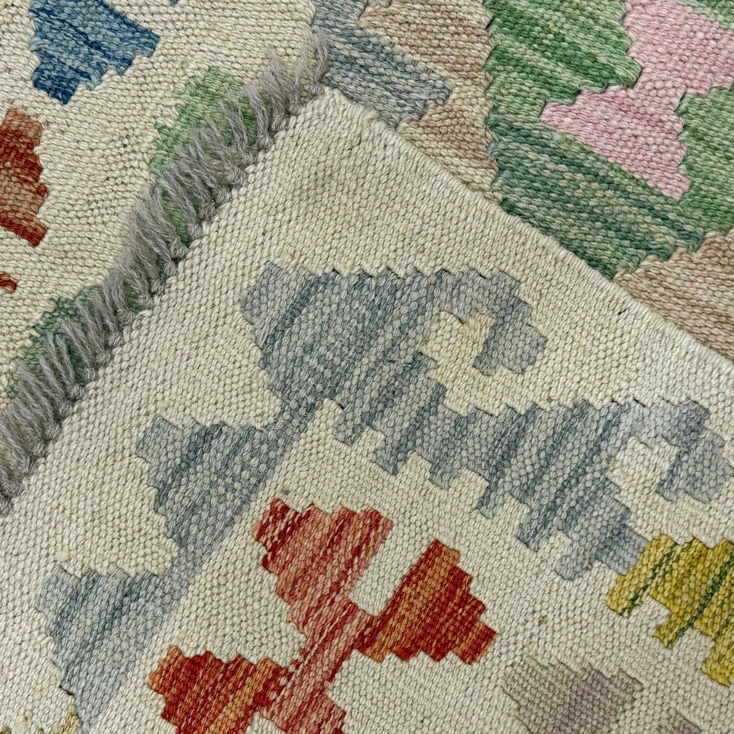 Handmade Multi Kilim Geometric 2x4 ft
