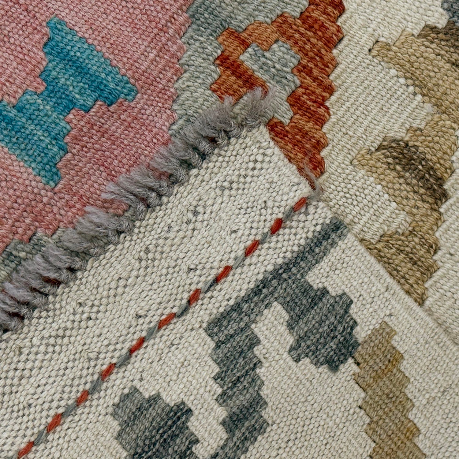 Handmade Multi Kilim Geometric 2x4 ft