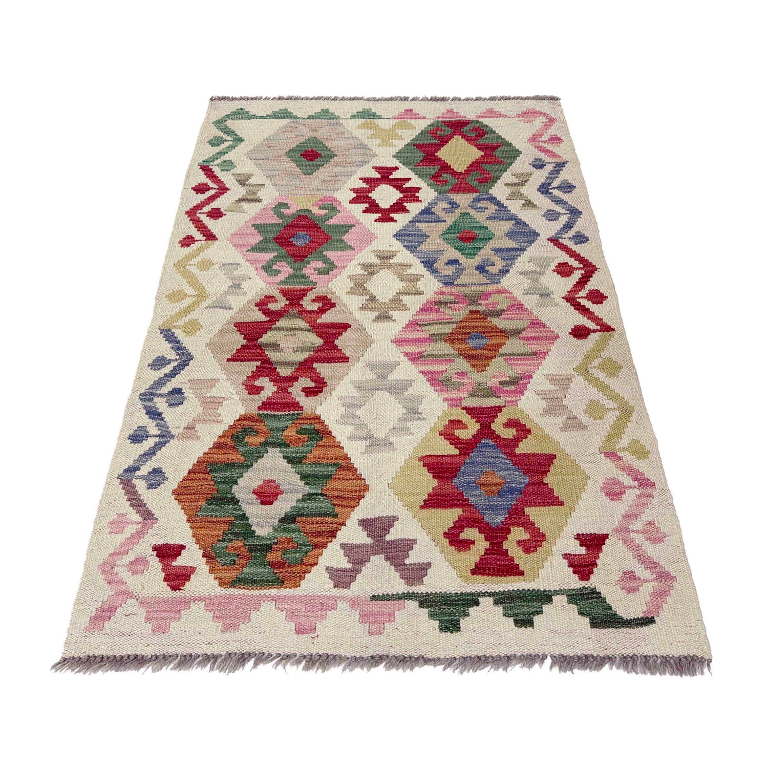 Handmade Multi Kilim Geometric 2x4 ft