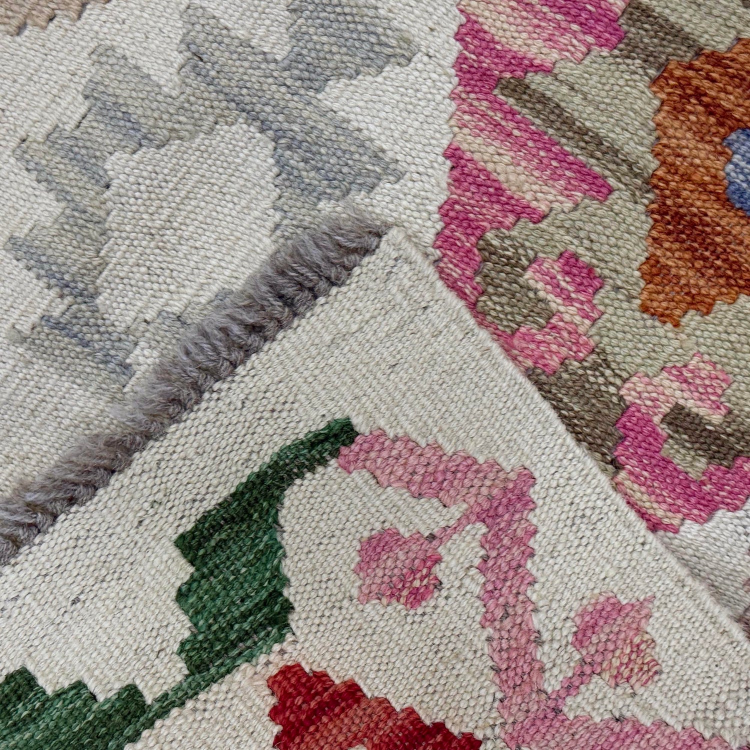 Handmade Multi Kilim Geometric 2x4 ft