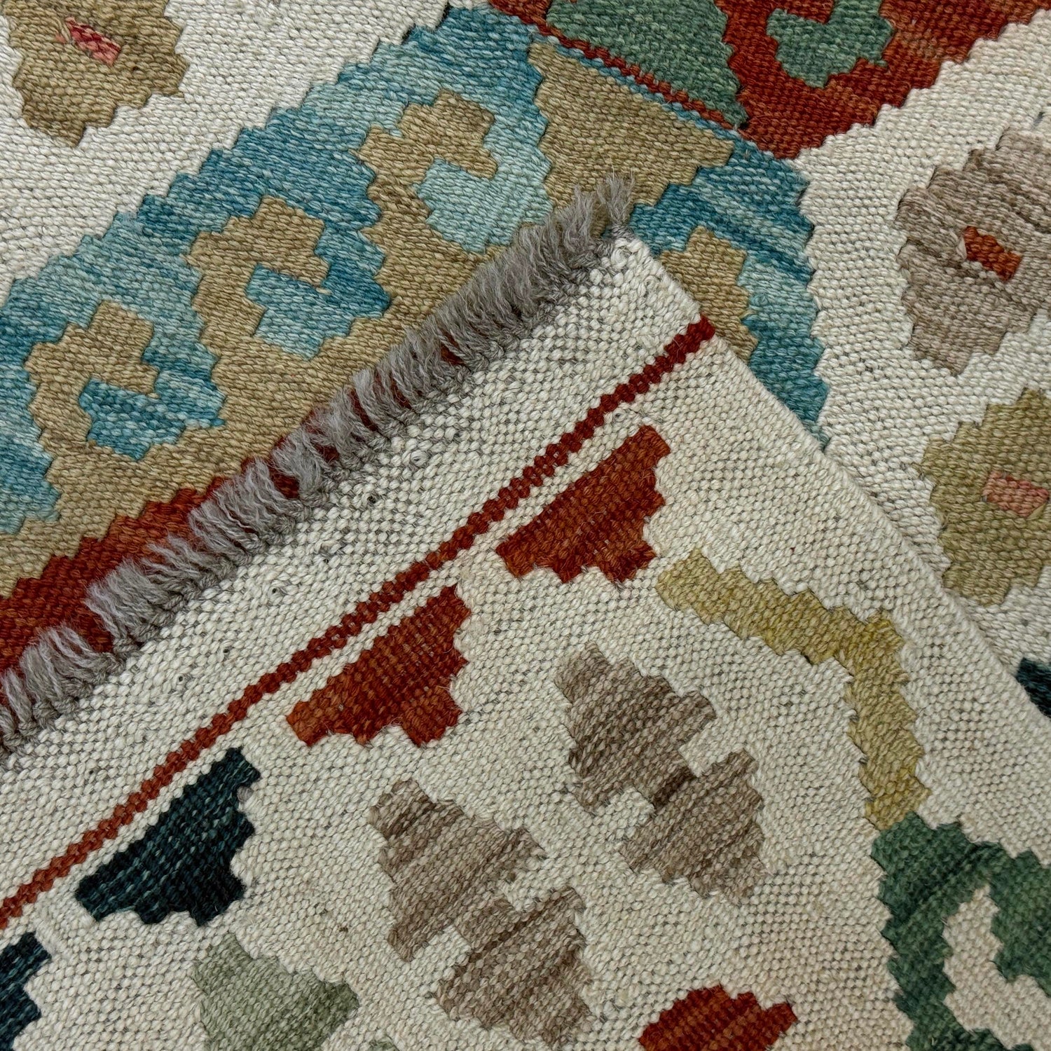 Handmade Multi Kilim Geometric 2x4 ft