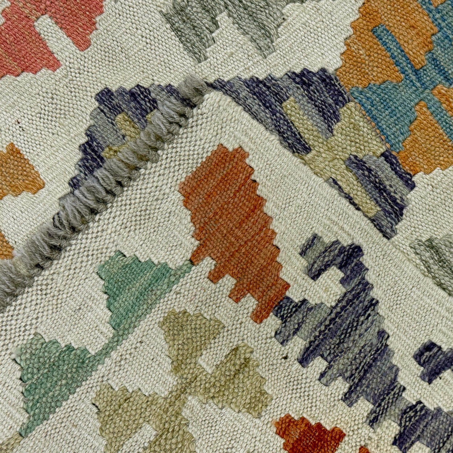 Handmade Multi Kilim Geometric 2x4 ft
