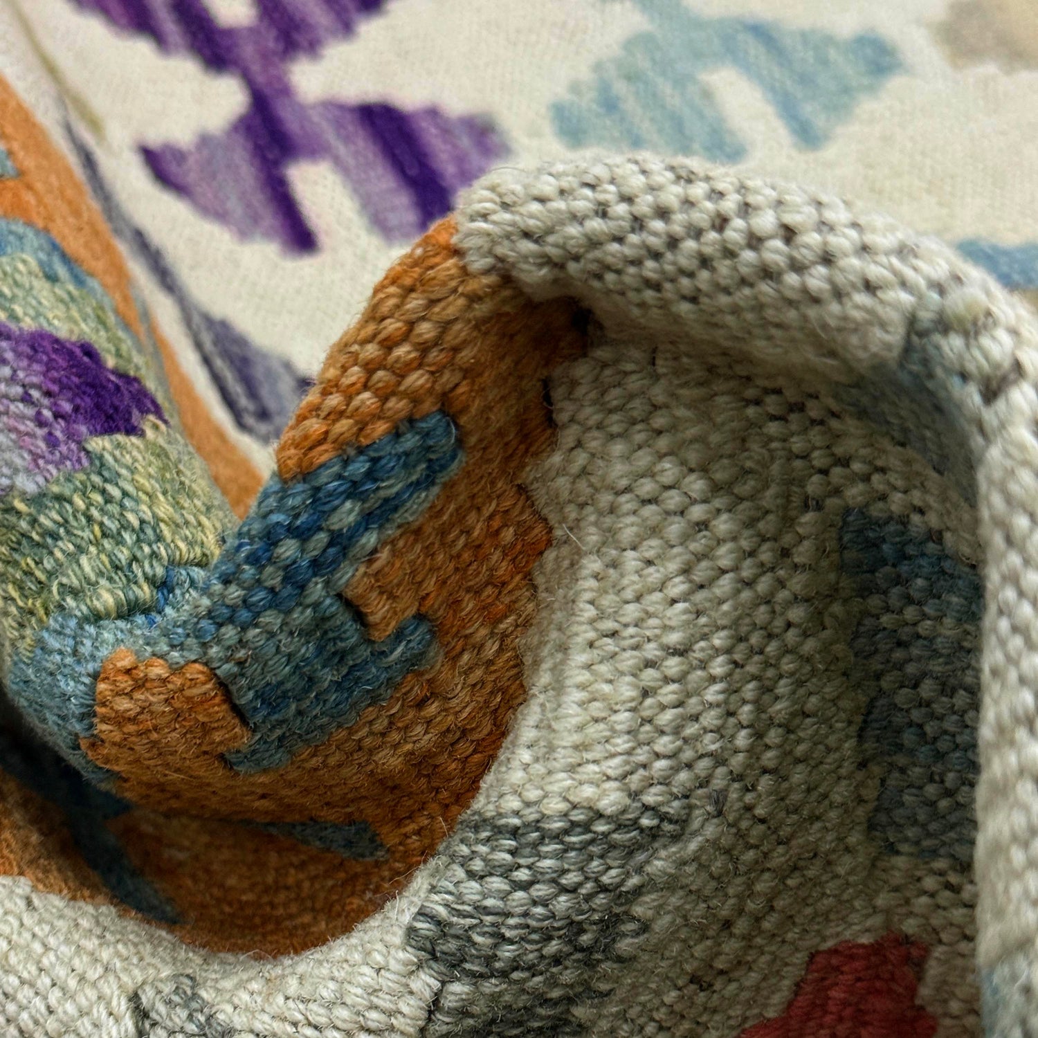 Handmade Multi Kilim Geometric 2x4 ft