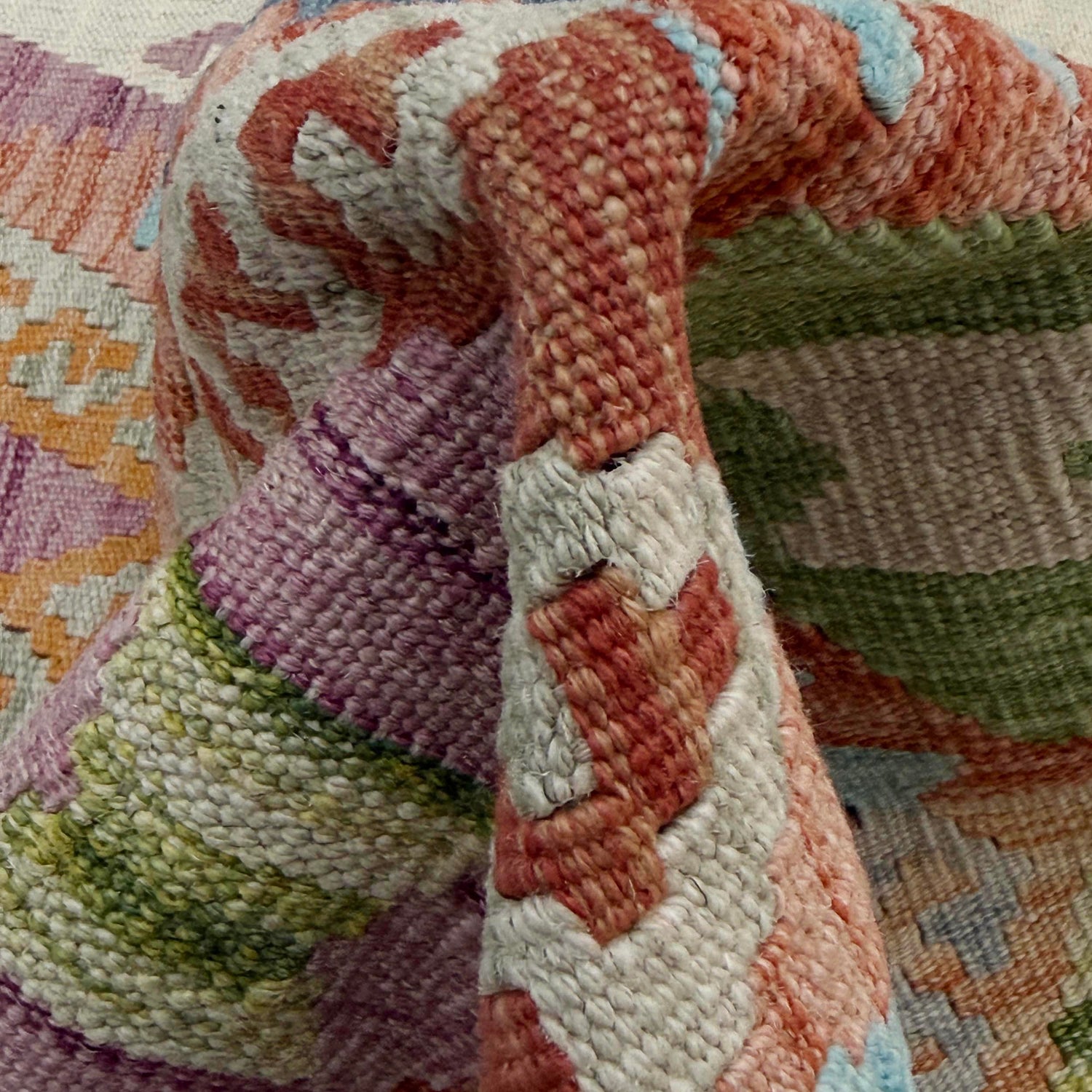 Handmade Multi Kilim Geometric 2x4 ft
