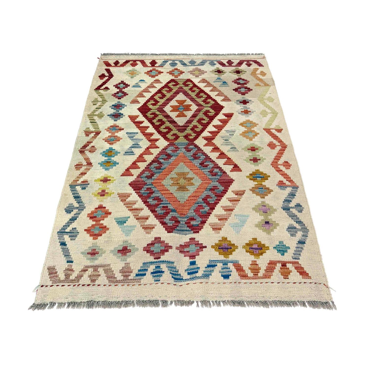 Handmade Multi Kilim Geometric 2x4 ft