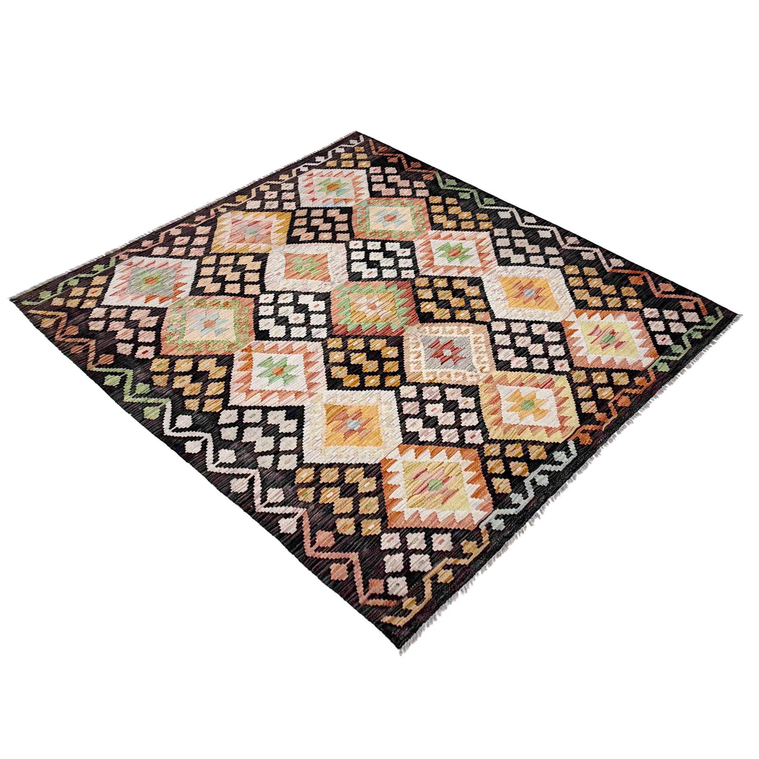 Handmade Multi Kilim Geometric 4x7 ft