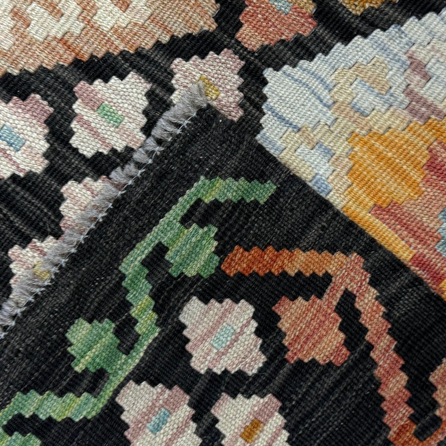 Handmade Multi Kilim Geometric 4x7 ft