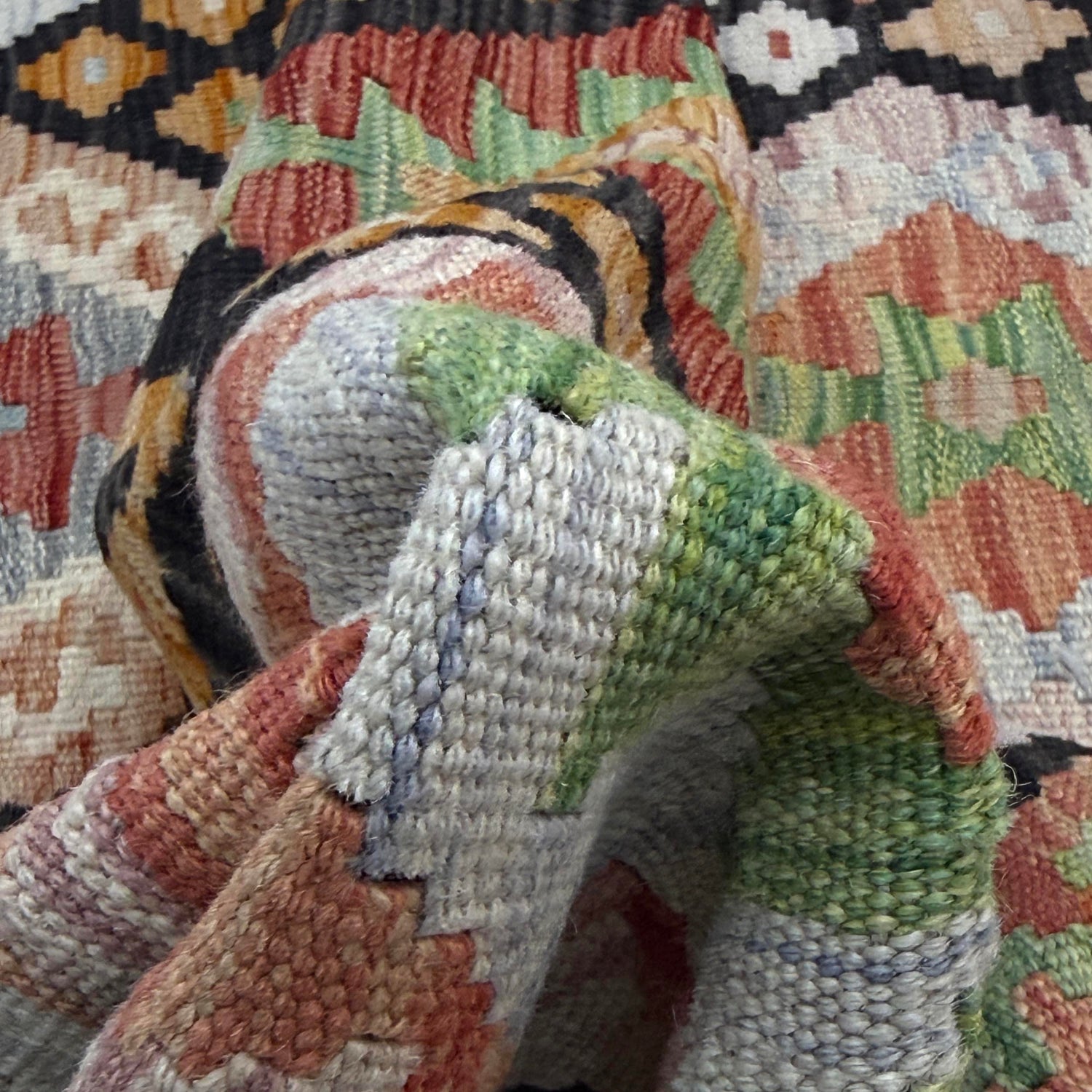 Handmade Multi Kilim Geometric 4x7 ft