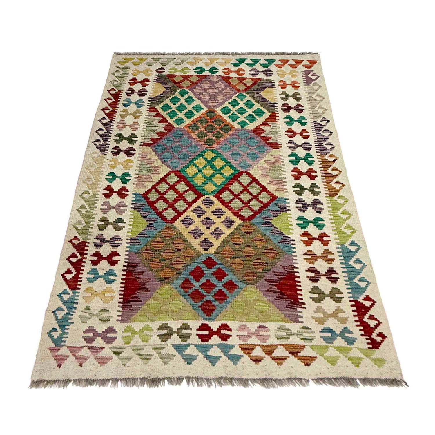 Handmade Multi Kilim Geometric 3x5 ft