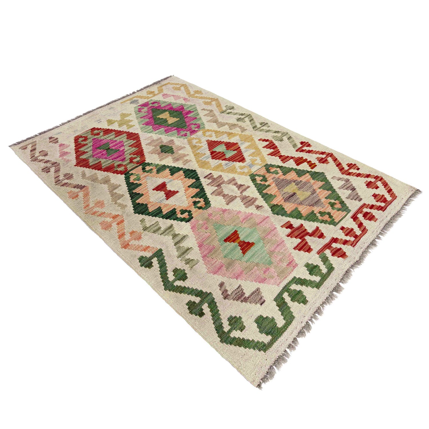 Handmade Multi Kilim Geometric 2x4 ft