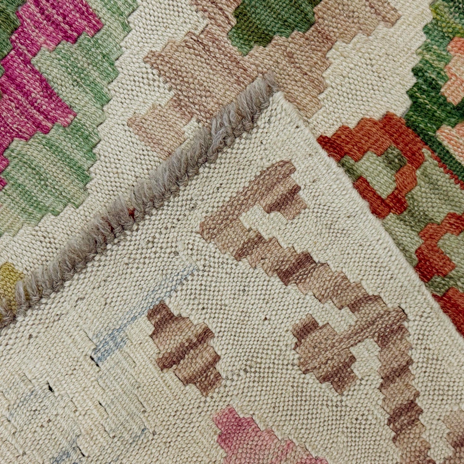 Handmade Multi Kilim Geometric 2x4 ft