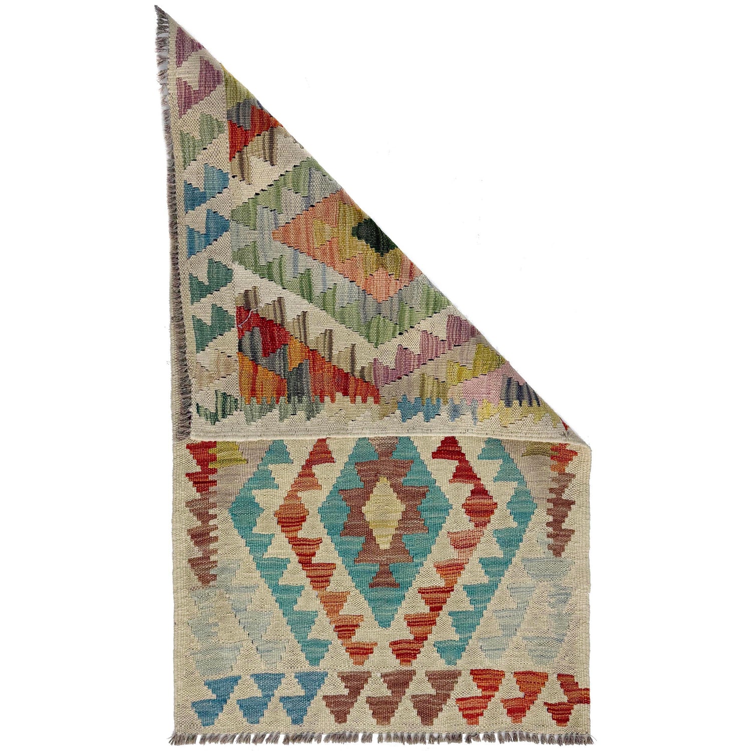 Handmade Multi Kilim Geometric 2x3 ft