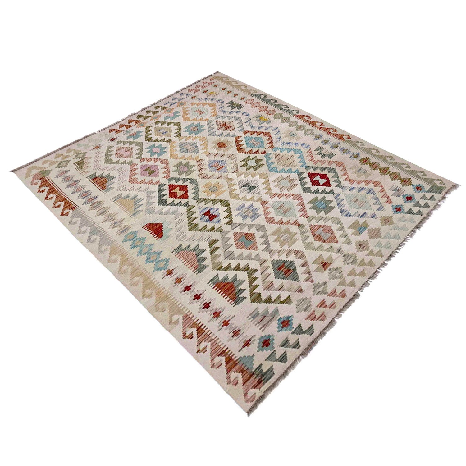 Handmade Multi Kilim Geometric 4x7 ft
